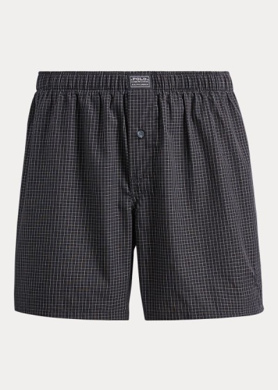 Boxer Polo Ralph Lauren Hombre Grises Oscuro - Plaid Woven - TIYGZ4569